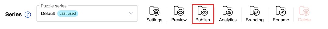 Publish button in Dashboard